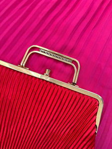Pleated Red Purse